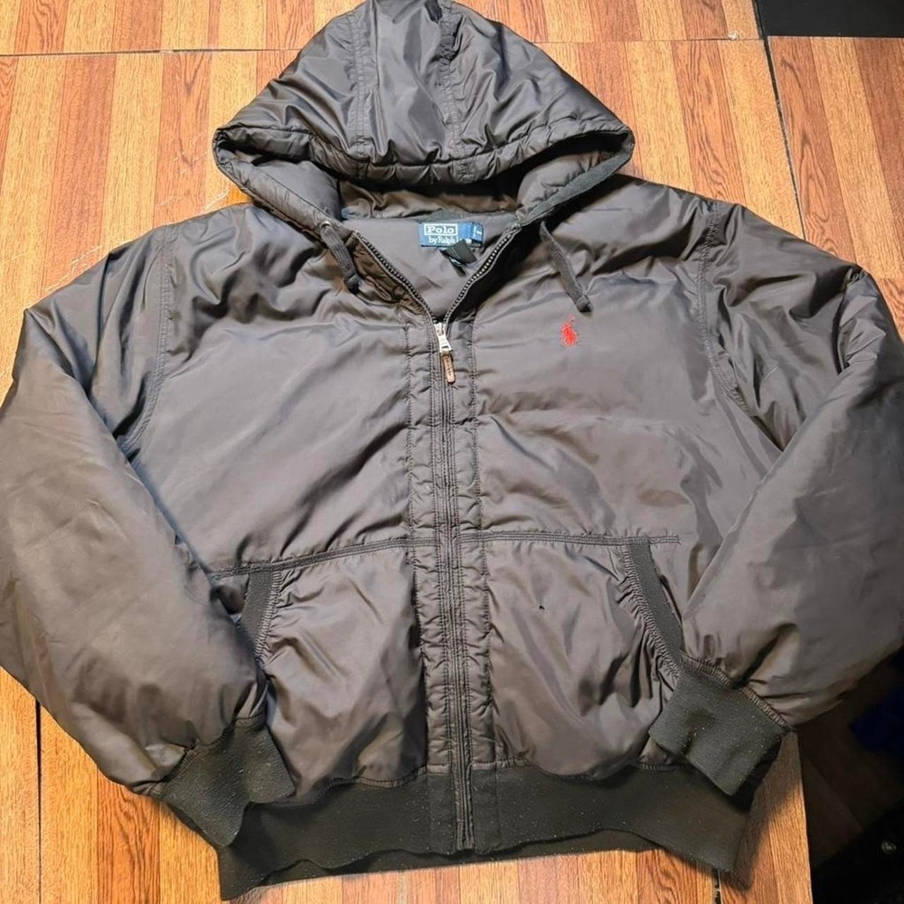 Polo‎ Ralph Lauren Vtg 90's Rare Down Puffer Bomber Jacket XL